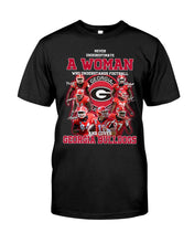 Load image into Gallery viewer, A Woman Loves Georgia Bulldogs Custom Tee Guys V-Neck