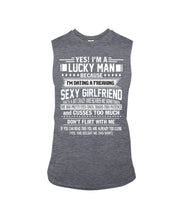 Load image into Gallery viewer, Lucky Man Have Sexy Girlfriend Gift For Couple Tee Unisex Long Sleeve