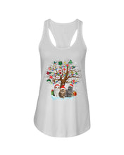 Load image into Gallery viewer, Christmas Tree Cat Lovers Cute Funny T-Shirt Ladies Flowy Tank