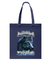 Load image into Gallery viewer, Wolf Lovers Trending Quote Tee Basketweave Tote Bag