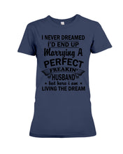 Load image into Gallery viewer, I Marry A Freaking Awesome Husband Gift For Wife T-Shirt Ladies Tee