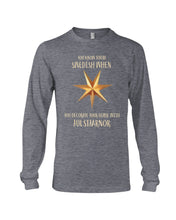Load image into Gallery viewer, Christmas Star Swedish Julstarnor Black T-Shirt Unisex Long Sleeve