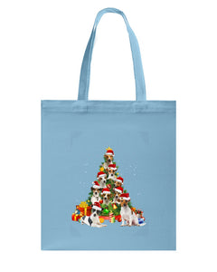 Jack Russell Christmas Gift For Christmas T-Shirt Basketweave Tote Bag