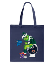 Load image into Gallery viewer, Grinch Green Bay Packers Funny Tee Basketweave Tote Bag