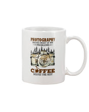 Load image into Gallery viewer, Solve Most Problems Camera Map Photography T-Shirt Mug