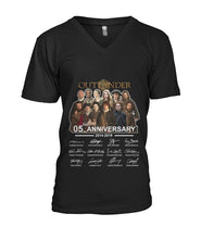 Load image into Gallery viewer, Outlander Tv Series 5 Years Anniversary 2014 - 2019 Autograph T-Shirt Guys V-Neck