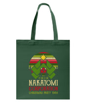 Load image into Gallery viewer, Christmas Nakatomi Corporation 1988 T-Shirt Basketweave Tote Bag