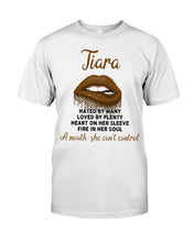 Load image into Gallery viewer, Tiara A Mouth She Can't Control Quote Name T-Shirt Guys Tee