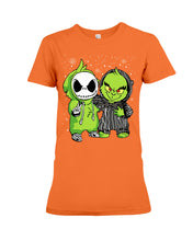 Load image into Gallery viewer, Cute Little Jack Skellington Grinch Best Friend Christmas Gift Shirt Ladies Tee