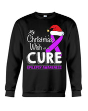 Load image into Gallery viewer, Epilepsy Awareness - My Christmas Wish Is A Cure Sweatshirt