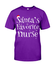 Load image into Gallery viewer, Santa's Favorite Nurse Guys Tee
