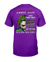 Load image into Gallery viewer, April Guy Joker Quiet Sweet Funny Crazy Black T-Shirt Guys Tee