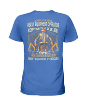 Load image into Gallery viewer, Heavy Equipment Operator Black T-Shirt Ladies Tee