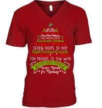 Load image into Gallery viewer, Christmas Tree Eleven Fabric Bundles T-Shirt Guys V-Neck