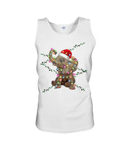 Load image into Gallery viewer, Elephant Color Light Christmas Gift Tee Unisex Tank Top