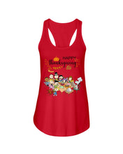 Load image into Gallery viewer, Snoopy Happy Thanksgiving T-Shirt Ladies Flowy Tank