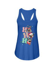 Load image into Gallery viewer, Pug Lover Christmas Hohoho Funny T-Shirt Ladies Flowy Tank