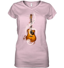 Load image into Gallery viewer, Guitar Note Ladies V-Neck