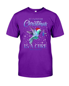 All I Want For Christmas Is A Cure Stop Diabetes Guys Tee