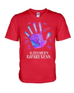 Alzheimers Awareness T-Shirt Guys V-Neck
