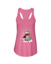 Load image into Gallery viewer, Cute Cat Christmas Gift For Cat Lovers Custom T-Shirt Ladies Flowy Tank