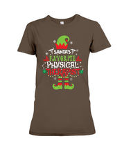 Load image into Gallery viewer, Santa's Favorite Physical Therapist Black T-Shirt Ladies Tee