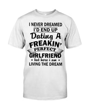 Load image into Gallery viewer, Boyfriends To Perfect Girlfriend Quote Couple T-Shirt Guys Tee