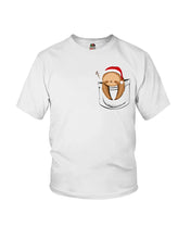 Load image into Gallery viewer, Pocket Slothmas Christmas Gift Funny T-Shirt Youth Tee