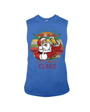 Load image into Gallery viewer, Santa Claus Beer Gift For Christmas Black T-Shirt Unisex Long Sleeve