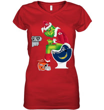 Load image into Gallery viewer, Funny Grinch Kansas Chief Christmas Gift Tee Ladies V-Neck