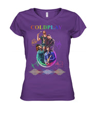 Load image into Gallery viewer, Coldplay Anniversary Great T-Shirt For Fans Ladies V-Neck