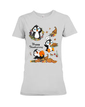 Load image into Gallery viewer, Penguin Happy Thanksgiving Gift For Kids Ladies Tee