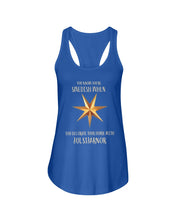 Load image into Gallery viewer, Christmas Star Swedish Julstarnor Black T-Shirt Ladies Flowy Tank