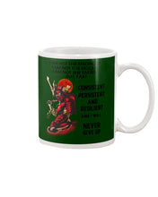 Load image into Gallery viewer, Samurai Consistent Persistent Resilient Quote T-Shirt Mug