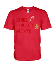 Load image into Gallery viewer, Nice Naughty Ginger Redhead T Shirt Guys V-Neck