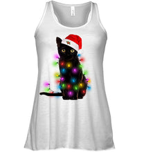 Load image into Gallery viewer, Cat Merry And Bright New Ladies Flowy Tank