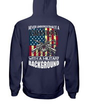 Load image into Gallery viewer, Never Underestimate A Grandpa Black T-Shirt Hoodie