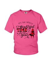 Load image into Gallery viewer, Funny Moose Wonderful Time Christmas Gift For Family Youth Tee