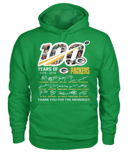 100 Years Of Greenbay Packers T-Shirt Hoodie