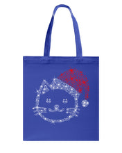 Load image into Gallery viewer, Cute Cat Face Christmas Gift For Cat Lovers T-Shirt Basketweave Tote Bag