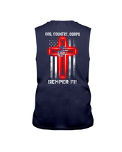 Load image into Gallery viewer, God Country Corps Semper Fi Black T-Shirt Unisex Long Sleeve
