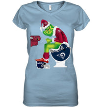 Load image into Gallery viewer, Funny Grinch San Francisco 49Ers Christmas Gift Tee Ladies V-Neck