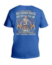 Load image into Gallery viewer, Heavy Equipment Operator Black T-Shirt Guys V-Neck
