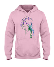 Load image into Gallery viewer, Dragon With Butterfly Wings Dragon Flowers Hoodie