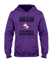 Load image into Gallery viewer, Redhead Unicorn Gift For Fans Funny T-Shirt Hoodie