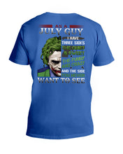 Load image into Gallery viewer, July Guy Joker Quiet Sweet Funny Crazy Black T-Shirt Guys V-Neck