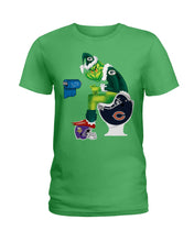 Load image into Gallery viewer, Grinch Green Bay Packers Funny Tee Ladies Tee