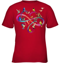 Load image into Gallery viewer, Bird Colorful Infinity Sign Youth Tee