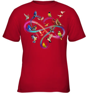 Bird Colorful Infinity Sign Youth Tee