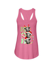 Load image into Gallery viewer, Funny Cows Ho Ho Ho Christmas Gift For Cow Lovers Ladies Flowy Tank